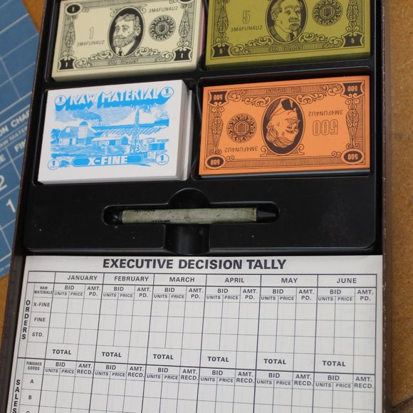 Vintage 1971 3M Executive Decision Bookshelf Board Game COMPLETE unused - Picture 7 of 14